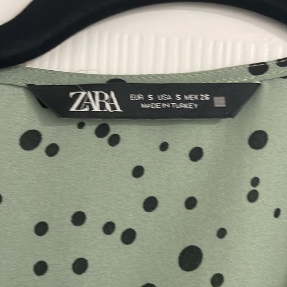 Zara green polka dot dress - Picture 4 of 5
